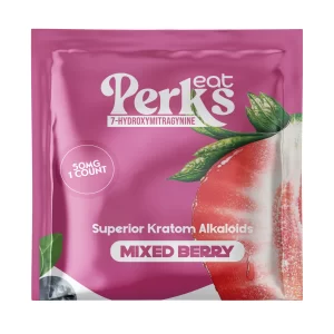 Eat Perks 7-Hydroxy Kratom Tablet Mixed Berry 50mg – Single Pouch